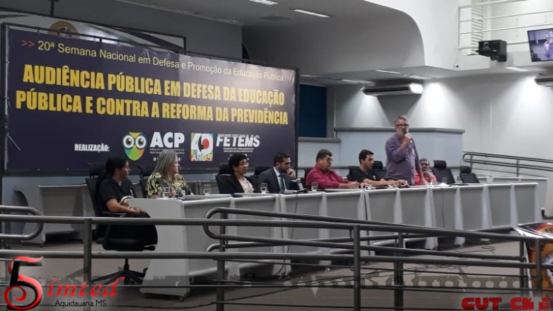 SIMTED AQUIDAUANA PARTICIPA DE AUDIÊNCIA PÚBLICA NA CAPITAL