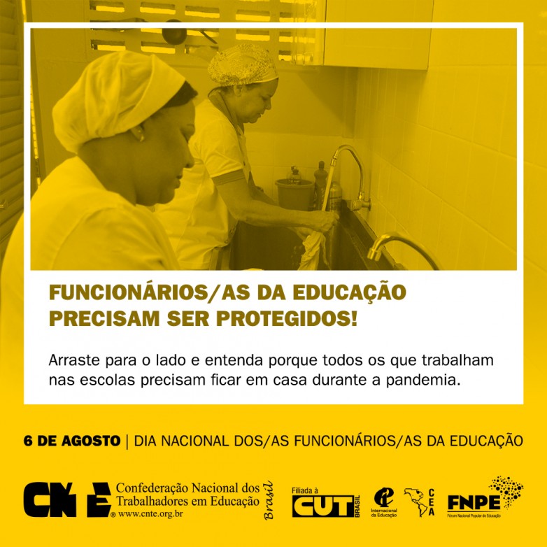 Pandemia - Funcionários e funcionárias da educação precisam ser protegidos