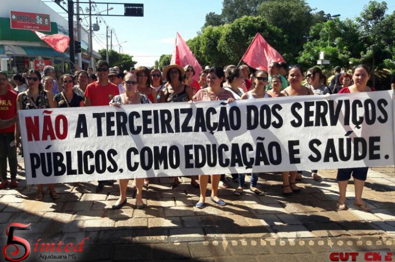 Greve Geral - SIMTED de Aquidauana mobiliza aquidauanenses contra a PEC 287